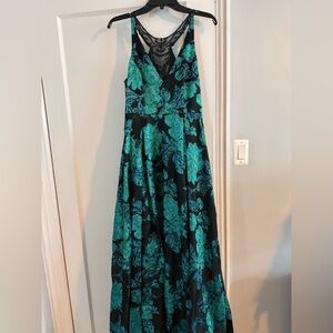 Badgley Mischka Teal Shimmer gown